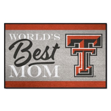 Wholesale-Texas Tech Red Raiders Starter Mat - World's Best Mom 19"x30" SKU: 34577