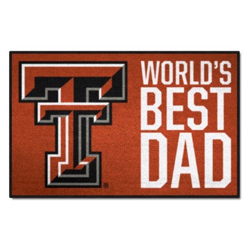 Wholesale-Texas Tech Red Raiders World's Best Dad Starter Mat 19"x30" SKU: 18219