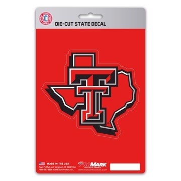 Wholesale-Texas Tech State Shape Decal Texas Tech University State Shape Decal 5” x 6.25” - "TT" Logo / Shape of Texas SKU: 61359