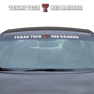 Wholesale-Texas Tech Windshield Decal Texas Tech University Windshield Decal 34” x 3.5 - Primary Logo and Team Wordmark SKU: 61533