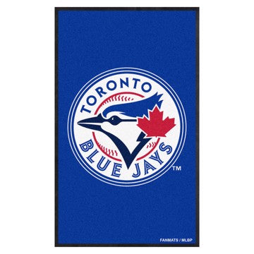 Wholesale-Toronto Blue Jays 3X5 High-Traffic Mat with Durable Rubber Backing MLB Commercial Mat - Portrait Orientation - Indoor - 33.5" x 57" SKU: 9872