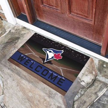 Wholesale-Toronto Blue Jays Crumb Rubber Door Mat MLB Outdoor Door Mat - 18" x 30" SKU: 21937