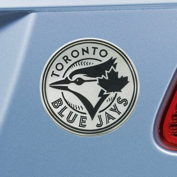 Wholesale-Toronto Blue Jays Emblem - Chrome MLB Exterior Auto Accessory - Chrome Emblem - 2" x 3.2" SKU: 26747