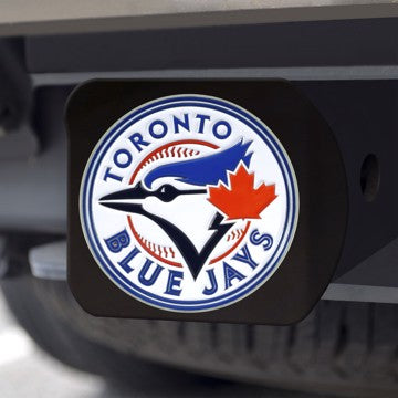 Wholesale-Toronto Blue Jays Hitch Cover MLB Color Emblem on Black Hitch - 3.4" x 4" SKU: 26743