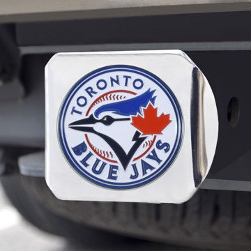 Wholesale-Toronto Blue Jays Hitch Cover MLB Color Emblem on Chrome Hitch - 3.4" x 4" SKU: 26748