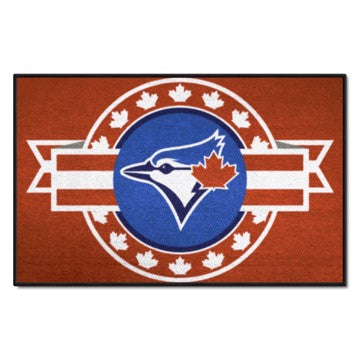 Wholesale-Toronto Blue Jays Starter Mat - MLB Patriotic MLB Accent Rug - 19" x 30" SKU: 18556