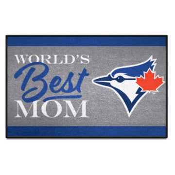 Wholesale-Toronto Blue Jays Starter Mat - World's Best Mom MLB Accent Rug - 19" x 30" SKU: 34115