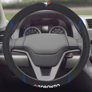Wholesale-Toronto Blue Jays Steering Wheel Cover MLB Universal Fit - 15" x 15" SKU: 26745