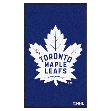 Wholesale-Toronto Maple Leafs 3X5 High-Traffic Mat with Rubber Backing NHL Commercial Mat - Portrait Orientation - Indoor - 33.5" x 57" SKU: 12884