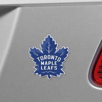 Wholesale-Toronto Maple Leafs Embossed Color Emblem NHL Exterior Auto Accessory - Aluminum Color SKU: 60503