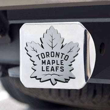 Wholesale-Toronto Maple Leafs Hitch Cover NHL Chrome Emblem on Chrome Hitch - 3.4" x 4" SKU: 16989