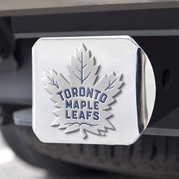 Wholesale-Toronto Maple Leafs Hitch Cover NHL Color Emblem on Chrome Hitch - 3.4" x 4" SKU: 22795
