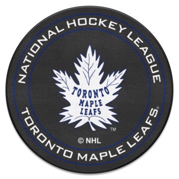 Wholesale-Toronto Maple Leafs Puck Mat - Retro Collection NHL Accent Rug - Round - 27" diameter SKU: 35589