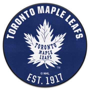 Wholesale-Toronto Maple Leafs Roundel Mat - Retro Collection NHL Accent Rug - Round - 27" diameter SKU: 35588