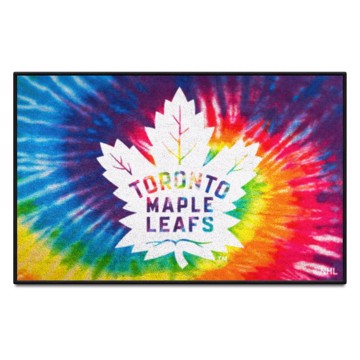 Wholesale-Toronto Maple Leafs Starter Mat - Tie Dye NHL Accent Rug - 19" x 30" SKU: 34514