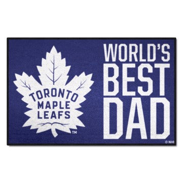 Wholesale-Toronto Maple Leafs Starter Mat - World's Best Dad NHL Accent Rug - 19" x 30" SKU: 31171