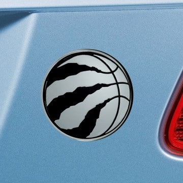 Wholesale-Toronto Raptors Emblem - Chrome NBA Exterior Auto Accessory - Chrome Emblem - 3" x 3.2" SKU: 25120