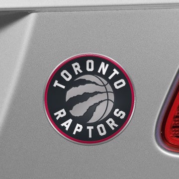 Wholesale-Toronto Raptors Embossed Color Emblem NBA Exterior Auto Accessory - Aluminum Color SKU: 60442