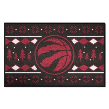 Wholesale-Toronto Raptors Holiday Sweater Starter Mat NBA Accent Rug - 19" x 30" SKU: 26843