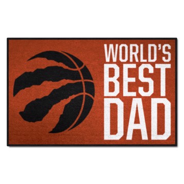 Wholesale-Toronto Raptors Starter Mat - World's Best Dad NBA Accent Rug - 19" x 30" SKU: 31204