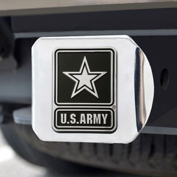 Wholesale-U.S. Army Hitch Cover U.S. Army Chrome Emblem on Chrome Hitch 3.4"x4" - "U.S Army" Official Logo SKU: 15691