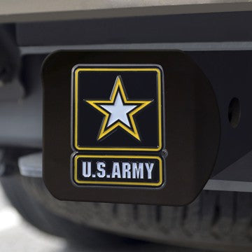 Wholesale-U.S. Army Hitch Cover U.S. Army Color Emblem on Black Hitch 3.4"x4" - "U.S Army" Official Logo SKU: 22672