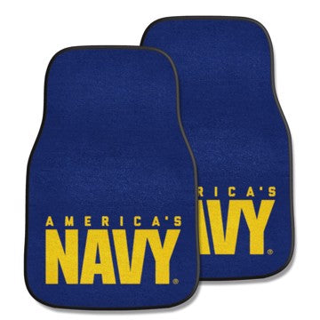 Wholesale-U.S. Navy 2-pc Carpet Car Mat Set 17in. x 27in. - 2 Pieces SKU: 6552