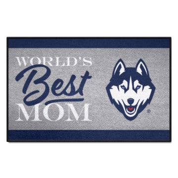 Wholesale-UConn Huskies Starter Mat - World's Best Mom 19"x30" SKU: 34536