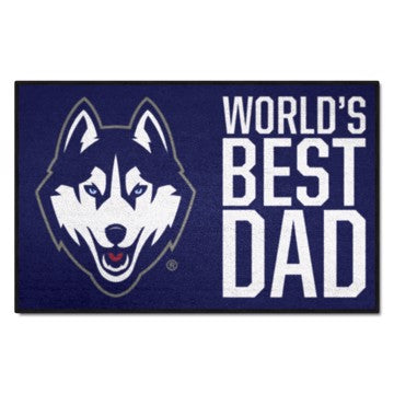 Wholesale-UConn Huskies World's Best Dad Starter Mat 19"x30" SKU: 31207