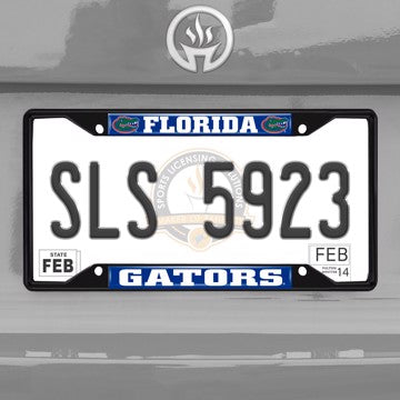 Wholesale-University of Florida License Plate Frame - Black Florida - NCAA - Black Metal License Plate Frame SKU: 31248