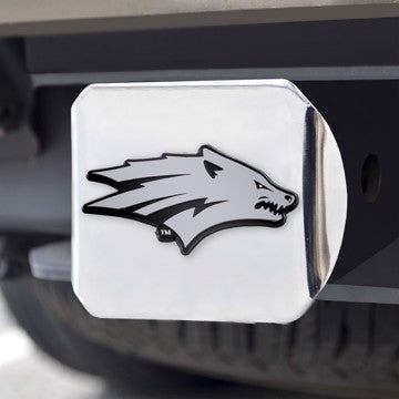 Wholesale-University of Nevada Hitch Cover - Chrome Nevada Wolfpack Chrome Metal Hitch Cover with Chrome Metal 3D Emblem SKU: 27788