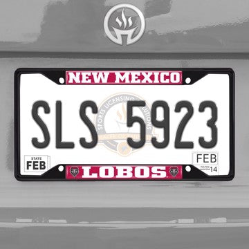 Wholesale-University of New Mexico License Plate Frame - Black New Mexico - NCAA - Black Metal License Plate Frame SKU: 31270