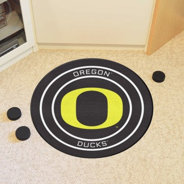 Wholesale-University of Oregon Puck Mat University of Oregon Hockey Puck Rug - 27in. Diameter SKU: 33203