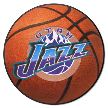 Wholesale-Utah Jazz Basketball Mat - Retro Collection NBA Accent Rug - Round - 27" diameter SKU: 35423