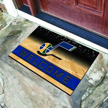 Wholesale-Utah Jazz Crumb Rubber Door Mat NBA Outdoor Door Mat - 18" x 30" SKU: 21968