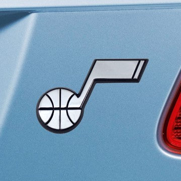Wholesale-Utah Jazz Emblem - Chrome NBA Exterior Auto Accessory - Chrome Emblem - 2" x 3.2" SKU: 14938