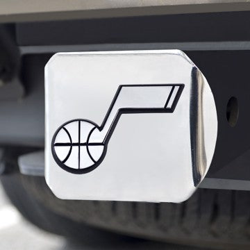 Wholesale-Utah Jazz Hitch Cover NBA Chrome Emblem on Chrome Hitch - 3.4" x 4" SKU: 15141