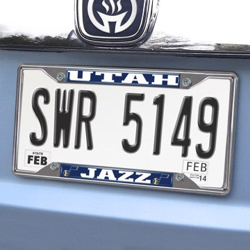 Wholesale-Utah Jazz License Plate Frame NBA Exterior Auto Accessory - 6.25" x 12.25" SKU: 14937