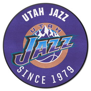 Wholesale-Utah Jazz Roundel Mat - Retro Collection NBA Accent Rug - Round - 27" diameter SKU: 35419