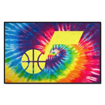 Wholesale-Utah Jazz Starter Mat - Tie Dye NBA Accent Rug - 19" x 30" SKU: 34423