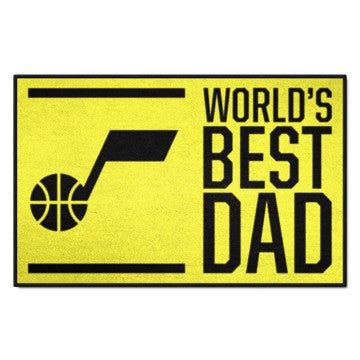 Wholesale-Utah Jazz Starter Mat - World's Best Dad NBA Accent Rug - 19" x 30" SKU: 31205