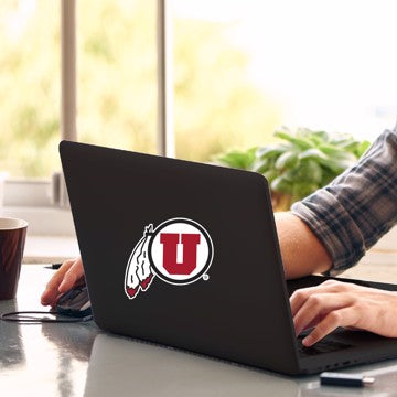 Wholesale-Utah Matte Decal University of Utah Matte Decal 5” x 6.25” - "Circle U & Feathers" Logo SKU: 61296