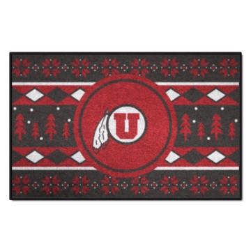 Wholesale-Utah Utes Holiday Sweater Starter Mat 19"x30" SKU: 25854