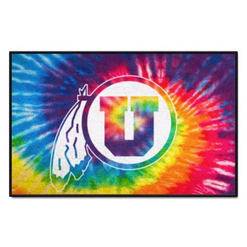 Wholesale-Utah Utes Starter Mat - Tie Dye 19"x30" SKU: 34081