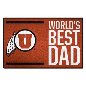 Wholesale-Utah Utes World's Best Dad Starter Mat 19"x30" SKU: 18226