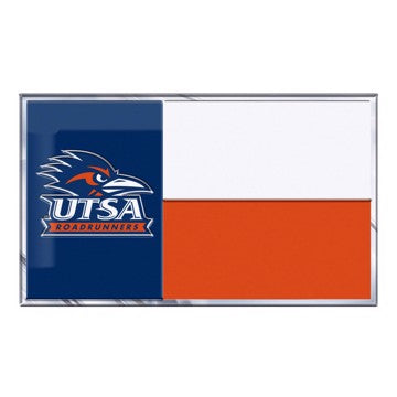 Wholesale-UTSA Embossed State Flag Emblem University of Texas at San Ant Embossed State Flag Emblem 2" x 3.5" - Primary Team Logo on State Flag Design SKU: 60934