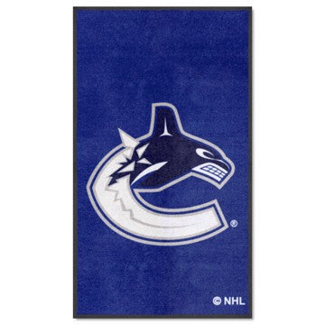 Wholesale-Vancouver Canucks 3X5 High-Traffic Mat with Rubber Backing NHL Commercial Mat - Portrait Orientation - Indoor - 33.5" x 57" SKU: 12886