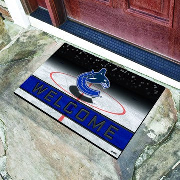 Wholesale-Vancouver Canucks Crumb Rubber Door Mat NHL Outdoor Door Mat - 18" x 30" SKU: 21289