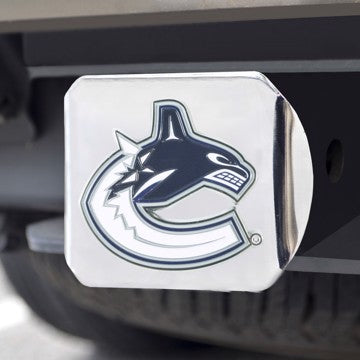 Wholesale-Vancouver Canucks Hitch Cover NHL Color Emblem on Chrome Hitch - 3.4" x 4" SKU: 22798