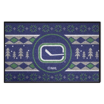 Wholesale-Vancouver Canucks Holiday Sweater Starter Mat NHL Accent Rug - 19" x 30" SKU: 26872